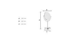 Kozmetické zrkadlá Strieborný SMEDBO