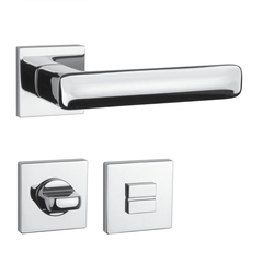 Kľučky na hranatých rozetách Strieborný APRILE