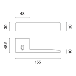 Kľučky s integrovaným uzamykaním Sivý APRILE