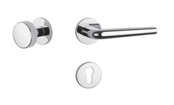 Kľučky na okrúhlych rozetách Strieborný APRILE