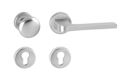 Kľučky na okrúhlych rozetách Strieborný Tupai