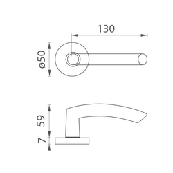 Kľučky na okrúhlych rozetách Čierny BA
