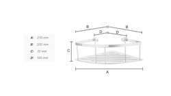 Košíky do sprchy Strieborný SMEDBO