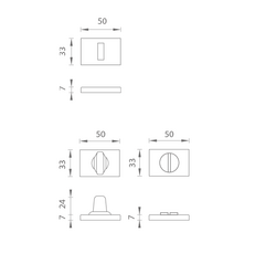 Obdĺžnikové rozety Hnedý APRILE