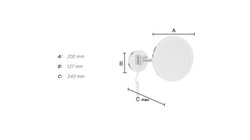 Kozmetické zrkadlá Strieborný SMEDBO