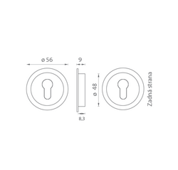 Mušle a madielka na posuvné drevené dvere Čierny ATZ