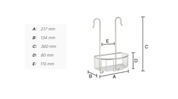 Košíky do sprchy Strieborný SMEDBO