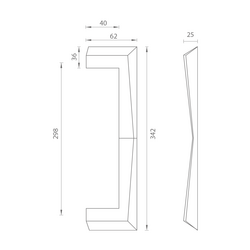 Madlá hranaté priame Strieborný FROSIO BORTOLO