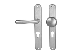 Kľučky na oválnych štítoch Strieborný NI