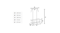 Košíky do sprchy Strieborný SMEDBO