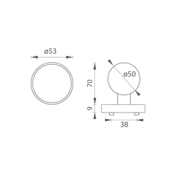 Gule priame na rozetách Strieborný FT