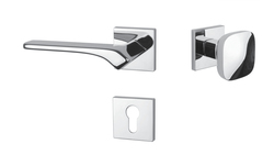 Kľučky na hranatých rozetách Strieborný APRILE