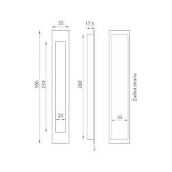 Mušle a madielka na posuvné drevené dvere Strieborný Tupai