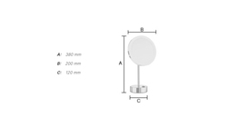 Kozmetické zrkadlá Biely SMEDBO