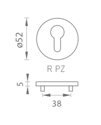 Minimalistické rozety Biely Tupai