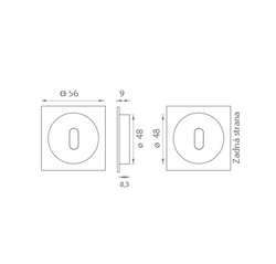 Mušle a madielka na posuvné drevené dvere Čierny ATZ