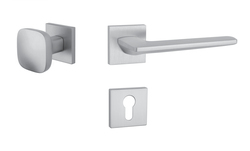 Kľučky na hranatých rozetách Strieborný APRILE