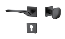 Kľučky na hranatých rozetách Čierny APRILE