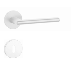 Kľučka na dvere AT - KALMIA - R 7S BIM - biela matná (WHITE) | MP-KOVANIA.sk