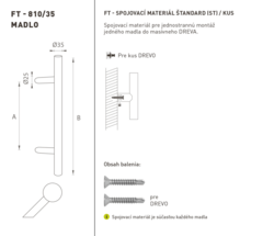 Madlá okrúhle vyosené Biely FT