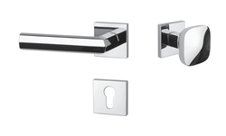 Kľučky na hranatých rozetách Strieborný APRILE