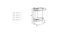 Košíky do sprchy Strieborný SMEDBO