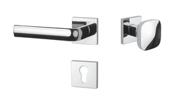 Kľučky na hranatých rozetách Strieborný APRILE