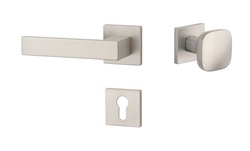 Kľučky na hranatých rozetách Strieborný APRILE