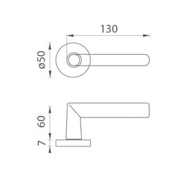 Kľučky na okrúhlych rozetách Čierny BA