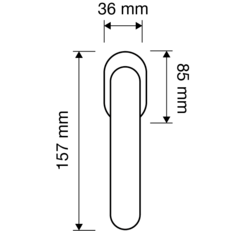 Oválne kľučky na okná Bronzový LINEA CALI