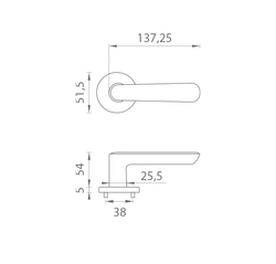 Kľučky na okrúhlych rozetách Zlatý APRILE