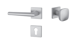 Kľučky na hranatých rozetách Strieborný APRILE