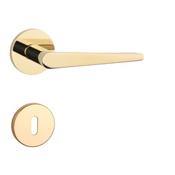 Kľučka na dvere AT - ARNICA - R 7S ZLL PVD - zlatá lesklá (GOLD PVD) | MP-KOVANIA.sk
