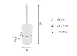 WC kefy s nádobou Strieborný SMEDBO