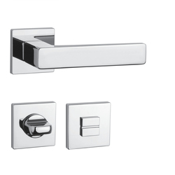 Kľučky na hranatých rozetách Strieborný APRILE