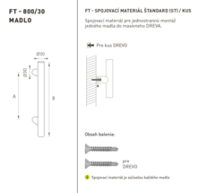 Madlá okrúhle priame Čierny FT
