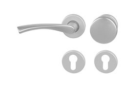 Kľučky na okrúhlych rozetách Strieborný BA