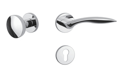 Kľučky na okrúhlych rozetách Strieborný APRILE