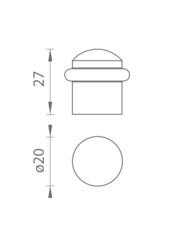 Podlahové dverné zarážky Sivý Tupai