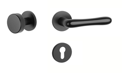 Kľučky na okrúhlych rozetách Čierny APRILE