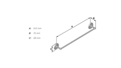 Držiaky na uterák Strieborný SMEDBO