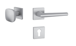 Kľučky na hranatých rozetách Strieborný APRILE