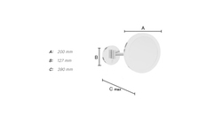 Kozmetické zrkadlá Strieborný SMEDBO
