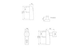 Povrchové panikové kovanie Strieborný DORMAKABA