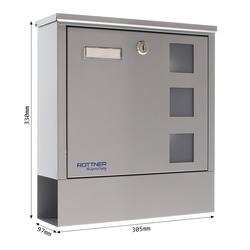 Poštové schránky Strieborný ROTTNER