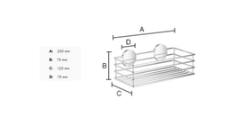 Samolepiace košíky do sprchy Čierny SMEDBO