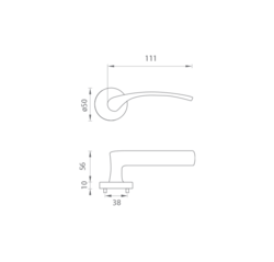Kľučky na okrúhlych rozetách Zlatý FROSIO BORTOLO