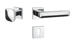 Kľučky na hranatých rozetách Strieborný APRILE