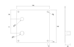 Kľučky na hranatých štítoch Strieborný JNF