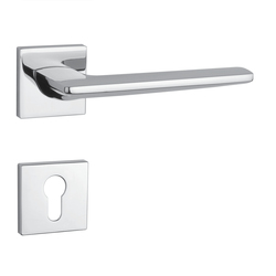 Kľučky na hranatých rozetách Strieborný APRILE